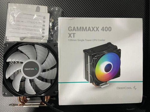 کولر سی پی یو DeepCool Gammaxx 400 XT (استوک-پایه کامل) دارای جعبه