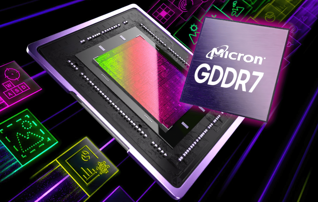 حافظه GDDR7 شرکت میکرون 30% افزایش عملکرد FPS بازی را ارائه می‌دهد