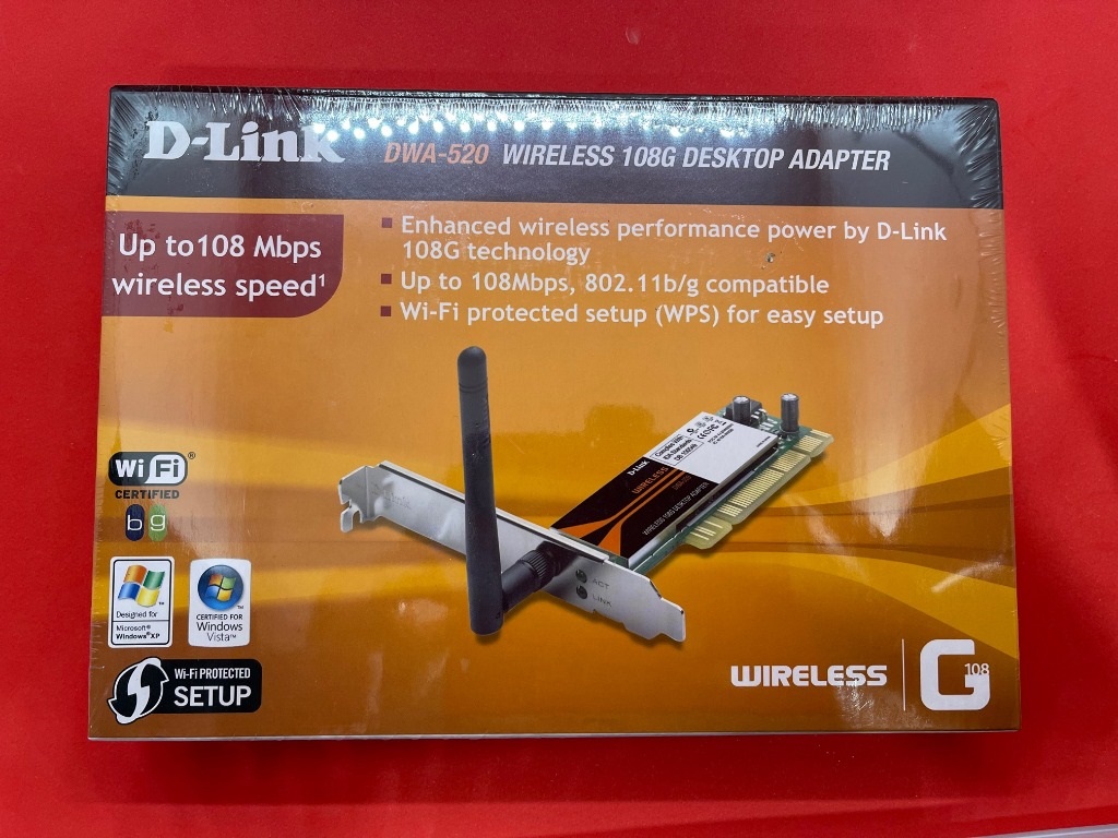 کارت وای فای D-Link DWA-520 Wireless 108G (آکبند) - شهرکامپیوتر