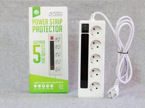 محافظ و چند راهی برق 5 متری گرین لاین GLP105D (آکبند)