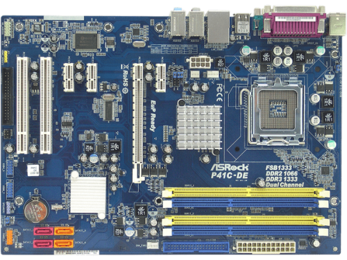 مادربرد ASRock P41C-DE – استوک سالم (LAN معیوب، بدون پنل)