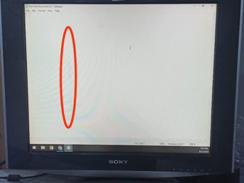 مانیتور 19 اینچ LCD سونی (دارای خط عمودی)