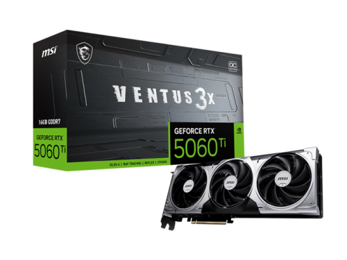 کارت گرافیک msi RTX 5060TI 16G VENTUS 3X OC (OPEN BOX - گارانتی MIT تا مورخ 1407/5/19)